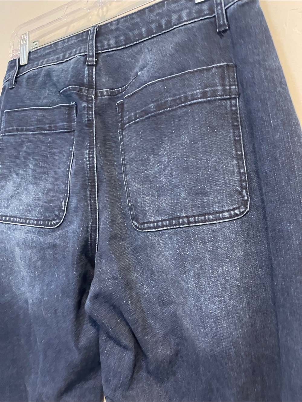 NWT Flamingals Dark Wash Barrel Jeans Size Large (10-12) - Picture 7 of 10